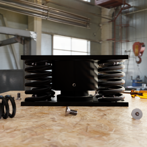 Spring Isolator 3-4 Hz four part Front